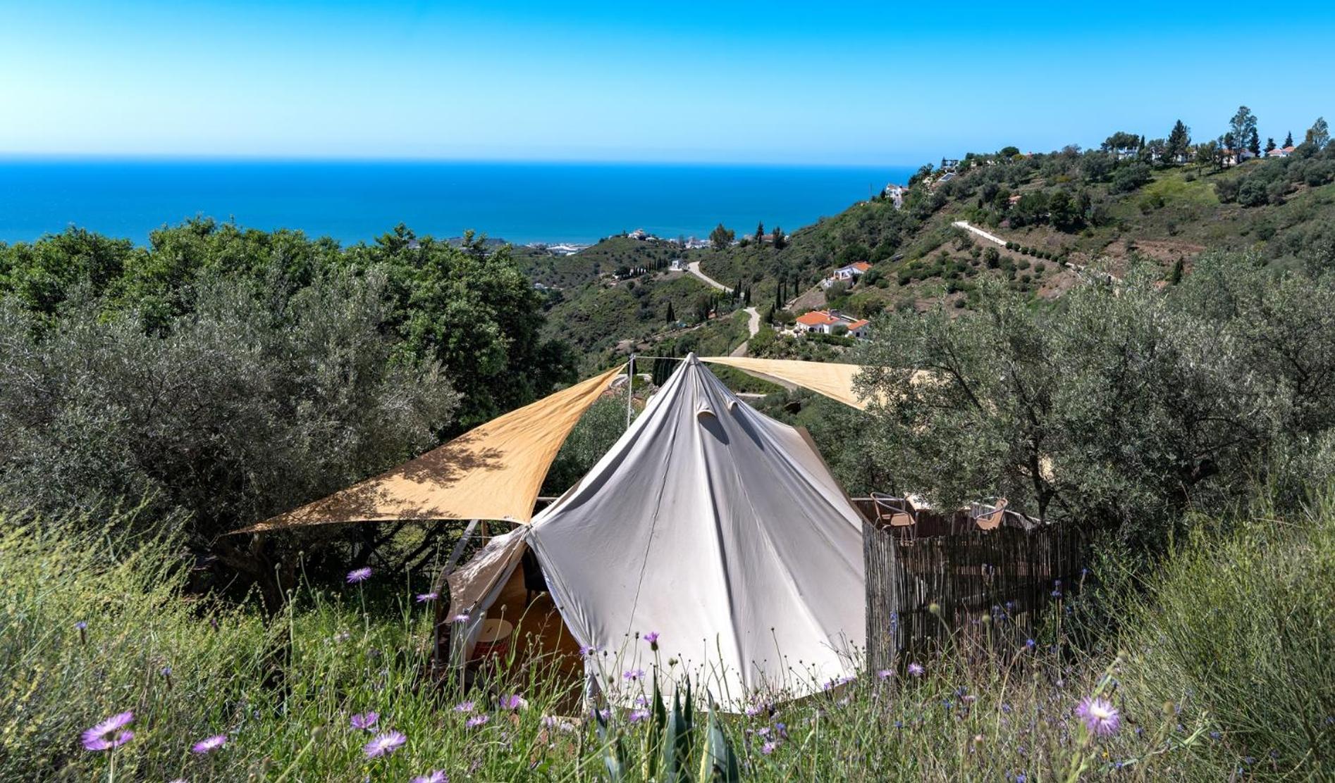 Campo Agave Luxury Tents Sayalonga Buitenkant foto